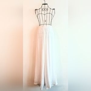 Apt. 9 White Lined Wide Leg Palazzo Pants Size Medium
